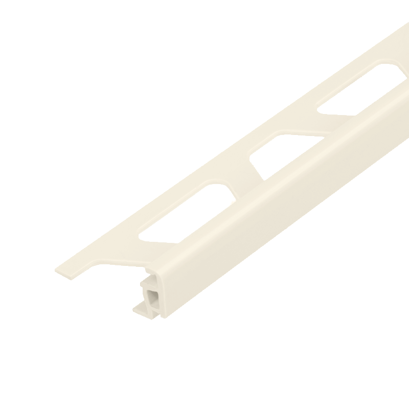JOLLYP Coloured PVC Straight Edge Tile Trim 2.5m White By Schluter
